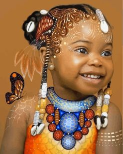 Black Little Girl paint by numbers