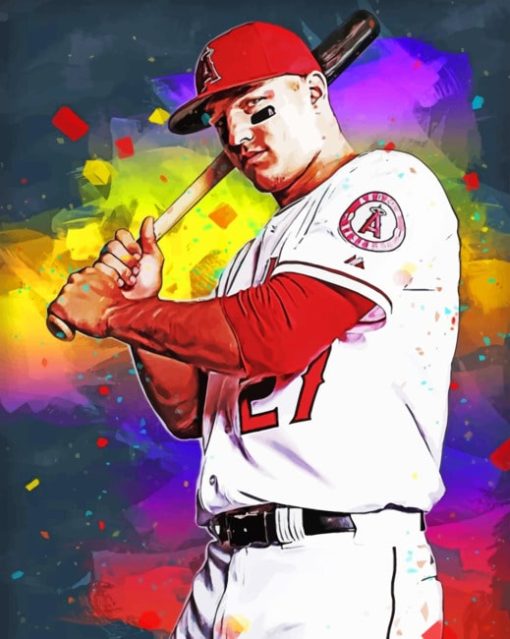 Mike Trout Mlb paint by numbers