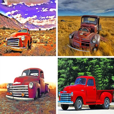 1950 Chevy truck painting by numbers