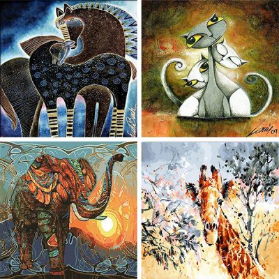 Abstract animals Painting by numbers