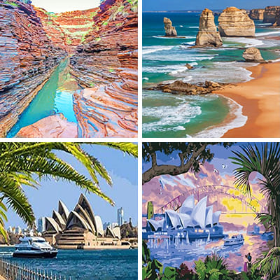 Australia painting by numbers