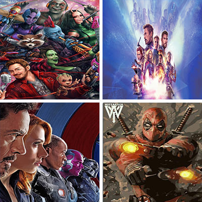 Avengers painting by numbers