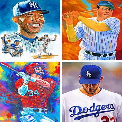 Baseball painting by numbers