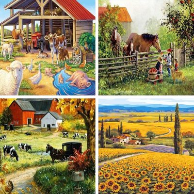 Farm painting by numbers