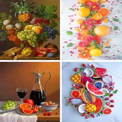 Fruits painting by numbers