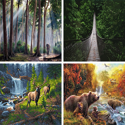 Jungles painting by numbers