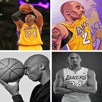 Kobe Bryant painting by numbers