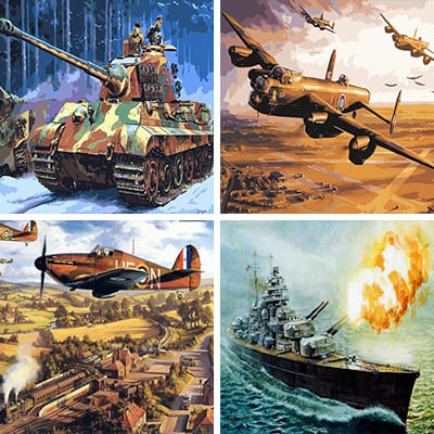 Military painting by numbers