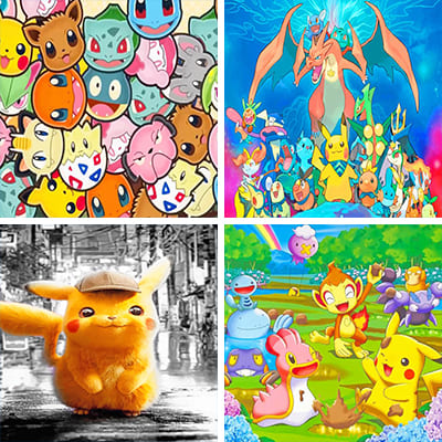 Pikachu painting by numbers