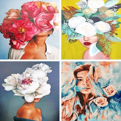 Rose lady painting by numbers