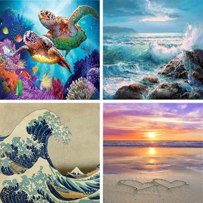 Sea painting by numbers