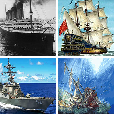 Ships painting by numbers