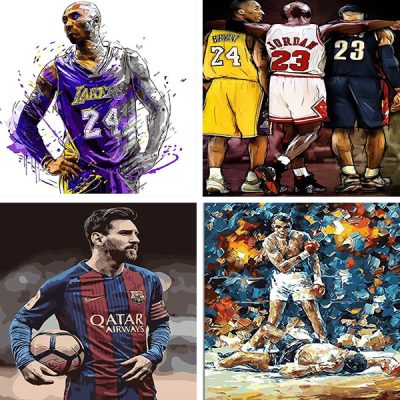 Sports painting by numbers