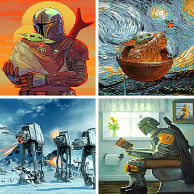 Star Wars painting by numbers