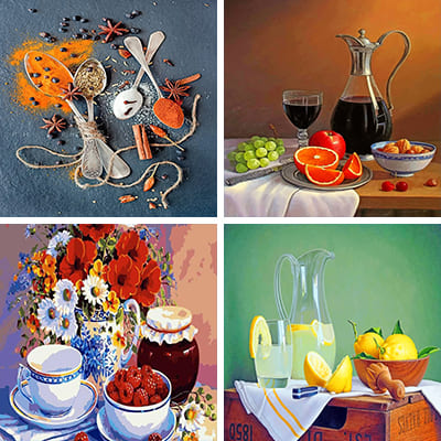 Still Life painting by numbers