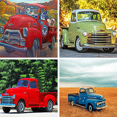 Trucks painting by numbers