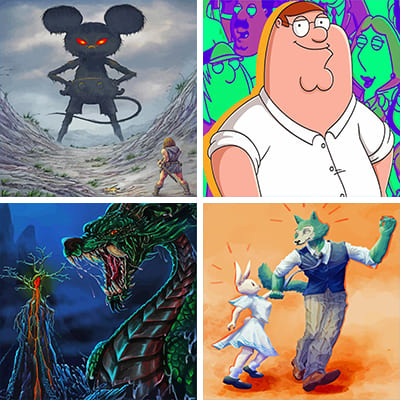 animated movies painting by numbers