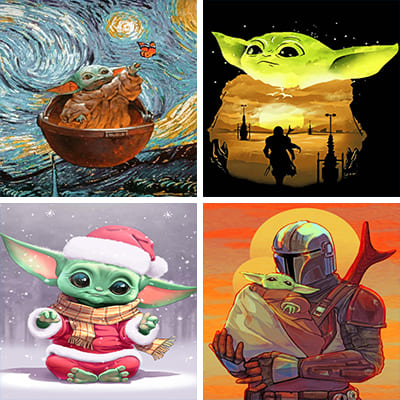 baby yoda painting by numbers