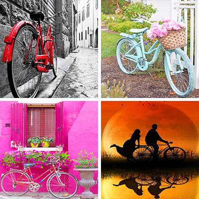 bicycles painting by numbers