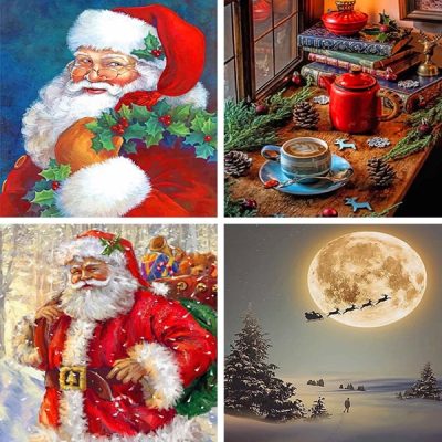 christmas painting by numbers