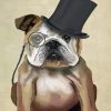 Classy Bulldog With Hat paint by numbers