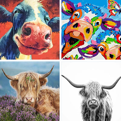 cows painting by numbers