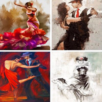 dancer painting by numbers