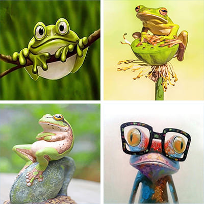 frogs painting by numbers