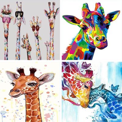 giraffes painting by numbers