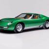 Green Lamorghini Miura paint by numbers