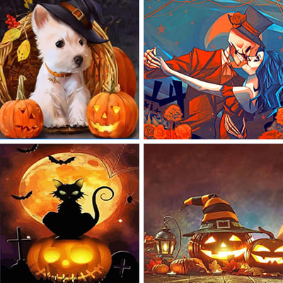 halloween painting by numbers