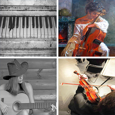 instruments painting by numbers