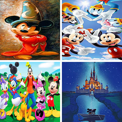 mickey mouse painting by numbers