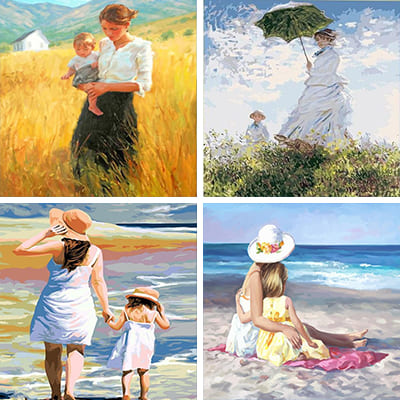 mothers painting by numbers