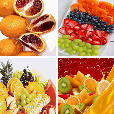 orange painting by numbers