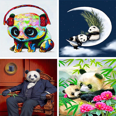 pandas painting by numbers