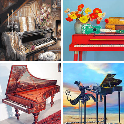 pianos painting by numbers