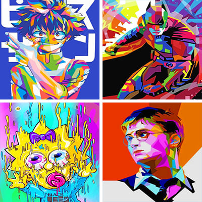 pop art painting by numbers