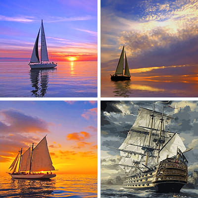 sailing painting by numbers