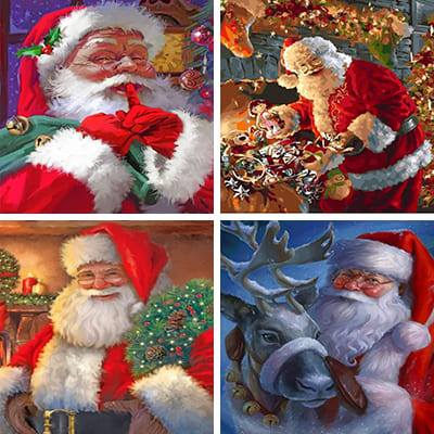 santa painting by numbers