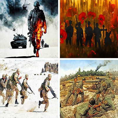 soldier painting by numbers