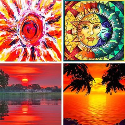 sun painting by numbers