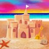 Sunset Sand Castle paint by numbers