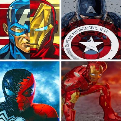 superhero painting by numbers