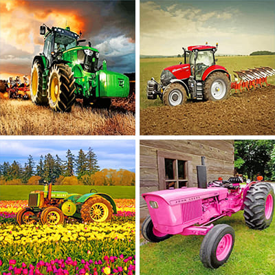 tractors painting by numbers
