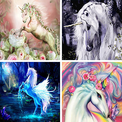 unicorn horse painting by numbers