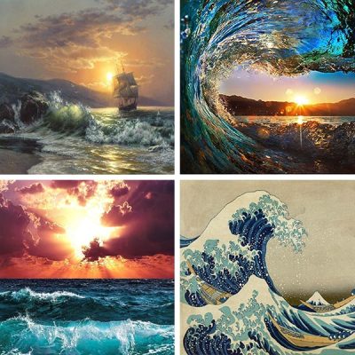 wave painting by numbers