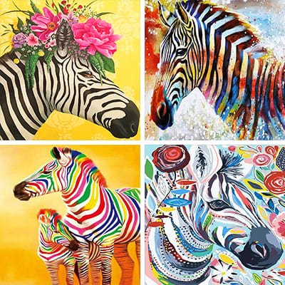 zebra painting by numbers