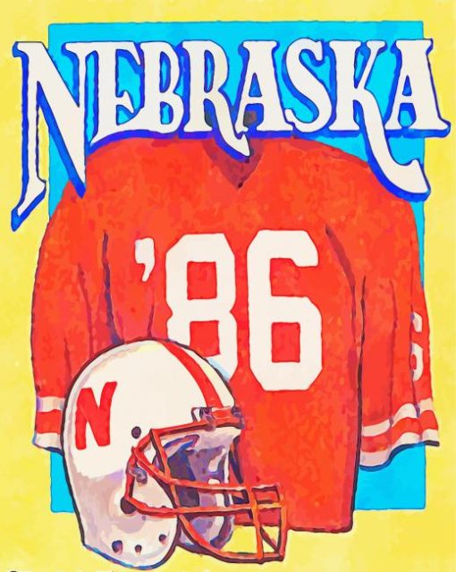 Nebraska Huskers Art paint by numbers