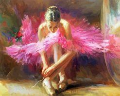 Pink Ballerina paint by numbers